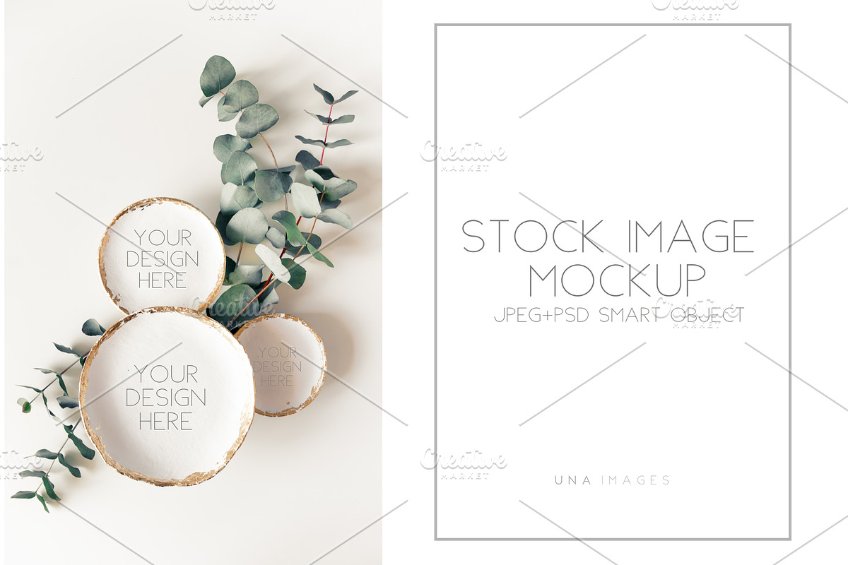 Plates of round shapes. Mockup. in Product Mockups - product preview 8
