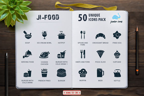 Glyph Icons Food Set in Graphics - product preview 3