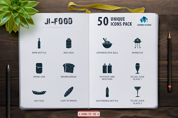 Glyph Icons Food Set in Graphics - product preview 4