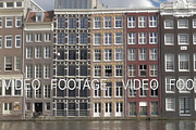 Dutch houses on waterside, Amsterdam