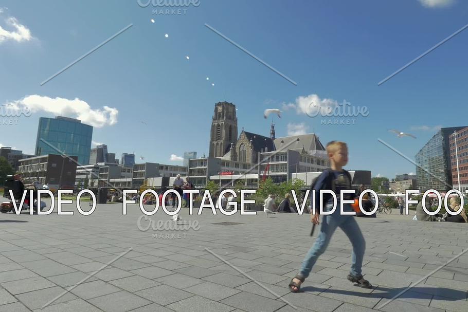 Child having fun and dancing on city street, Rotterdam in Graphics - product preview 8