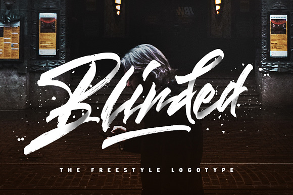 Blinded - Freestyle Logotype 25% OFF in Script Fonts - product preview 8