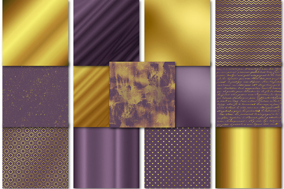 Plum and Gold Christmas / Wedding in Patterns - product preview 1