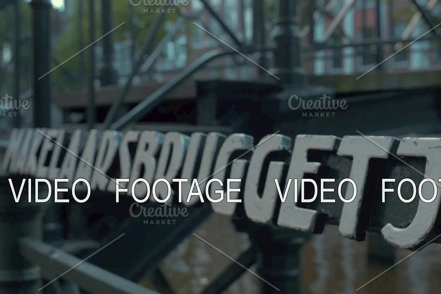 Amsterdam slogan and Makelaarsbruggetje footbridge in Graphics - product preview 8