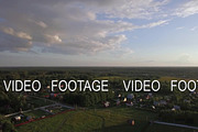 Russian countryside in summer, aerial view