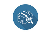Package Tracking Icon. Flat Design.