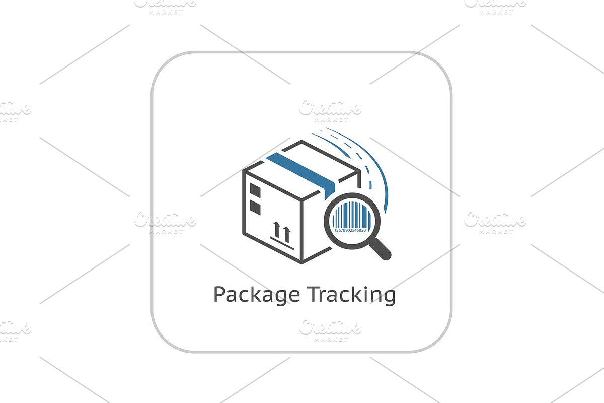 Package Tracking Icon. Flat Design. in Illustrations - product preview 8