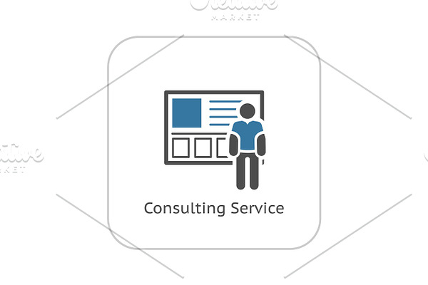 Consulting Service Icon. Business Concept.