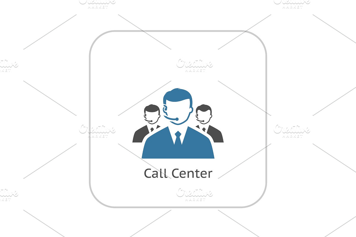Call Center Icon. Flat Design. in Illustrations - product preview 8
