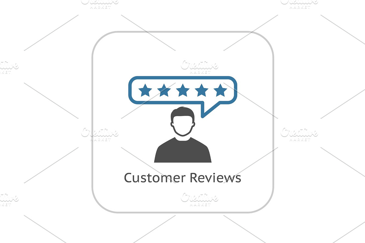 Customer Reviews Icon. Flat Design. in Illustrations - product preview 8