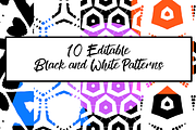 10 Bold and Editable, Black and Whit