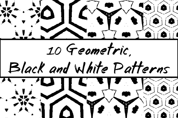 10 Bold and Editable, Black and Whit in Patterns - product preview 1