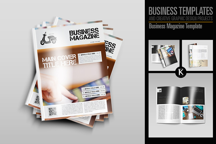Business Magazine Template in Templates - product preview 8