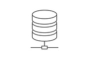 Data storage line icon