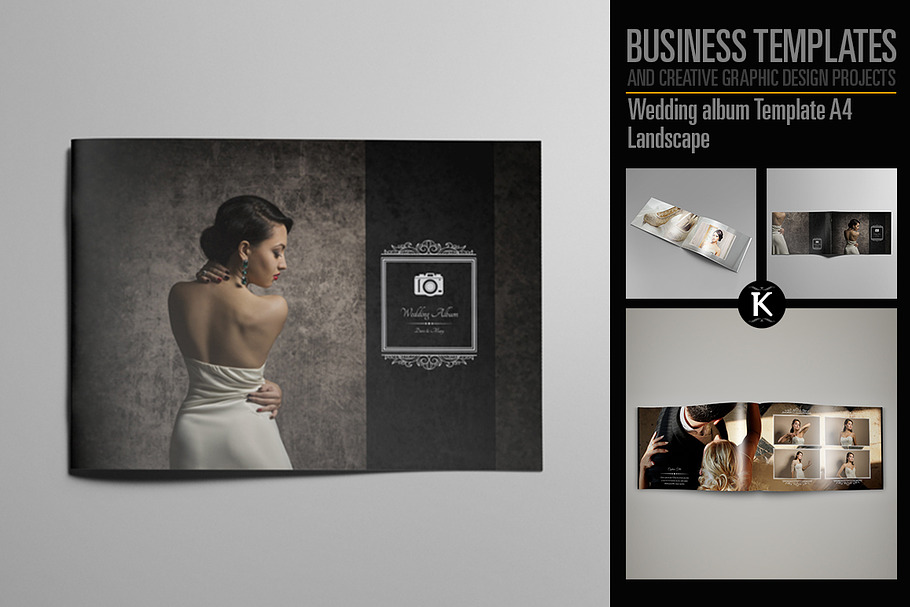 Wedding album Template A4 in Templates - product preview 8