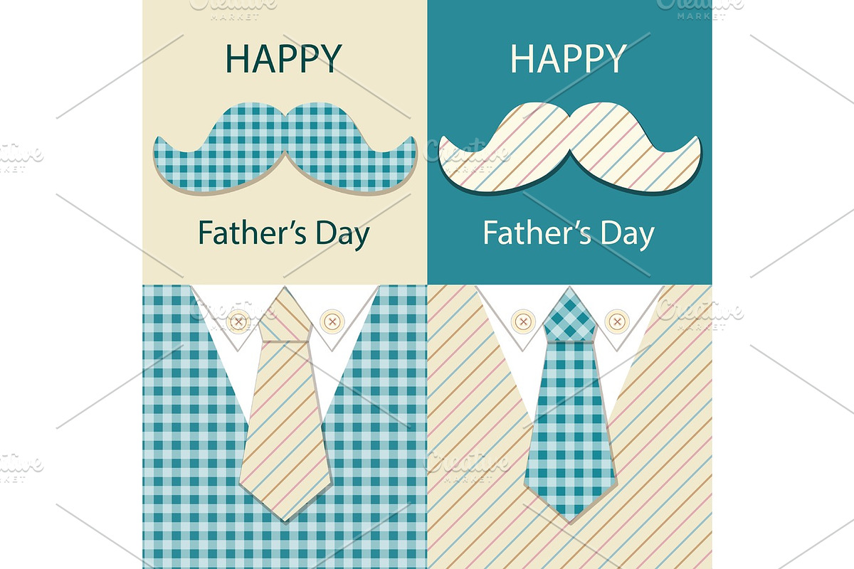 Festive retro greeting card for Father's day in Textures - product preview 8