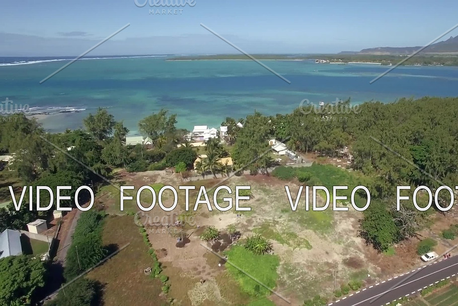 Aerial view of coast on Mauritius Island in Graphics - product preview 8