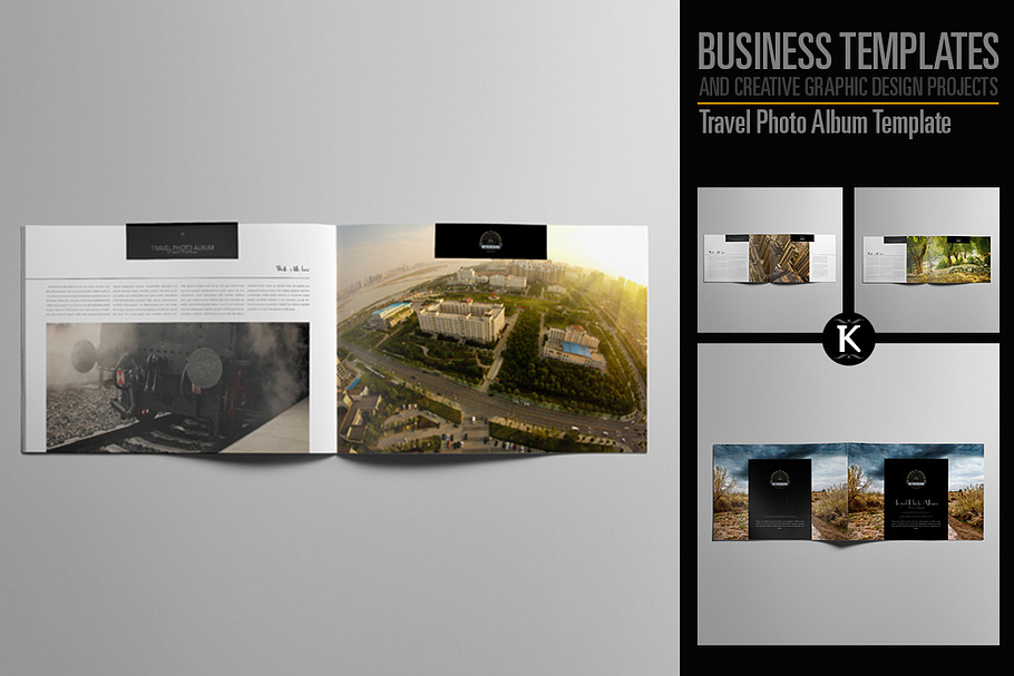 Travel Photo Album Template in Templates - product preview 8
