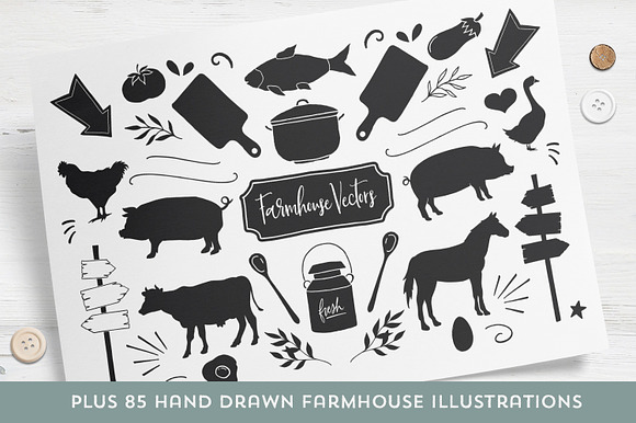 Buttermilk Farmhouse Type & Graphics in Script Fonts - product preview 7