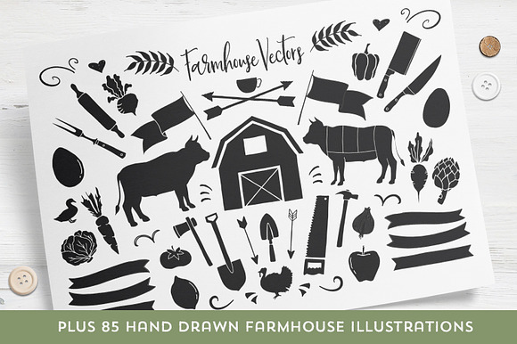 Buttermilk Farmhouse Type & Graphics in Script Fonts - product preview 8
