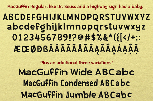 MacGuffin fun font set in Comic Sans Fonts - product preview 1