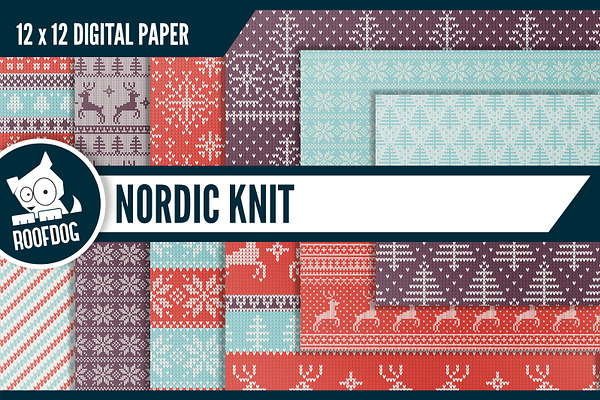 Nordic knit winter pattern