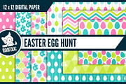 Easter egg hunt digital paper