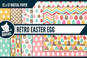 Retro Easter egg digital paper