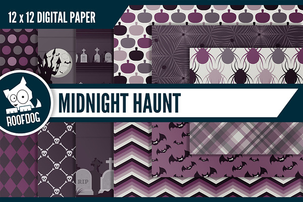 Spooky halloween digital paper