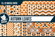Autumn leaves digital paper