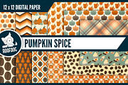 Pumpkin spice latte digital paper