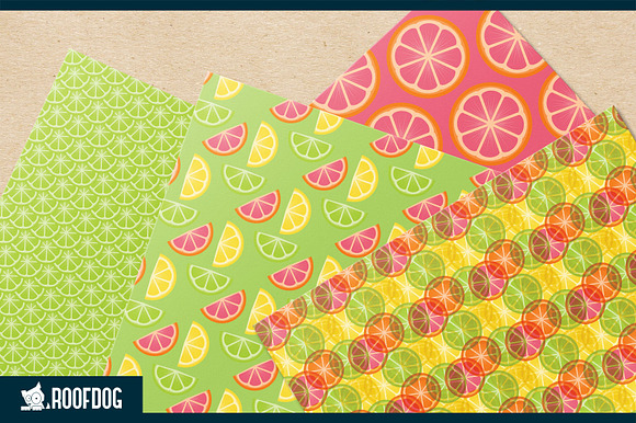 Citrus zest digital paper in Patterns - product preview 4