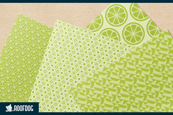 Summer lime digital paper in Patterns - product preview 4