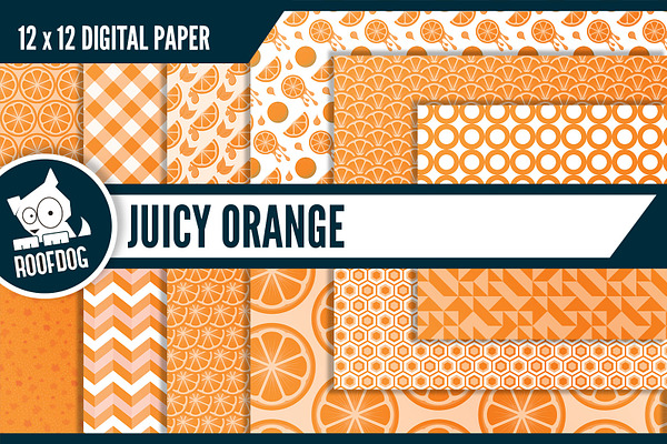 Juicy orange digital paper