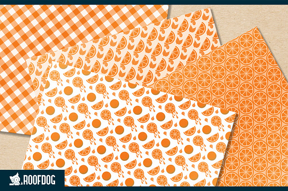Juicy orange digital paper in Patterns - product preview 2