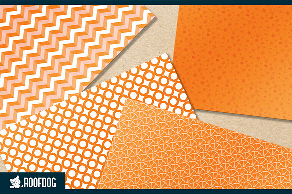 Juicy orange digital paper in Patterns - product preview 3