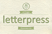 Vintage Letterpress Illustrator Kit