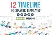 12 Timeline Infographics Templates