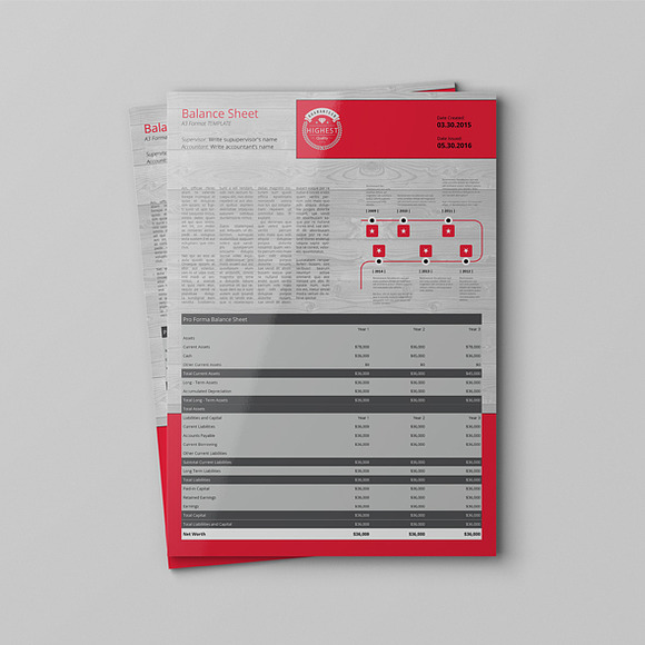 Biz Balance Sheet A3 Portrait in Templates - product preview 3