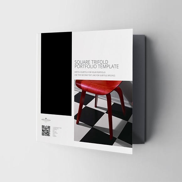Square Trifold Portfolio Template in Templates - product preview 4