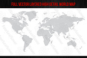 Hi Detail Vector World Map