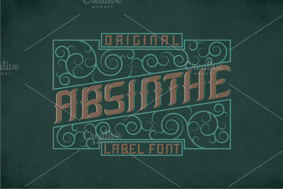 Absinthe Label Typeface in Display Fonts - product preview 8