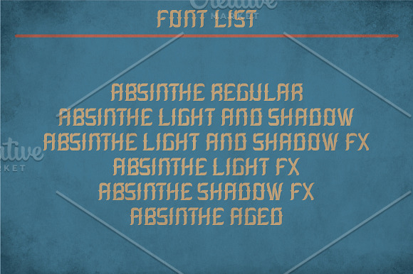 Absinthe Label Typeface in Display Fonts - product preview 5