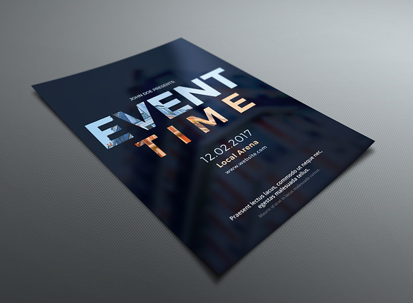 Event Time Photoshop Flyer Template in Flyer Templates - product preview 1