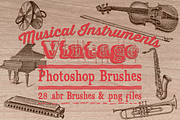 Music Instruments Photoshop Brushes