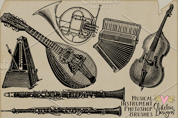 Music Instruments Photoshop Brushes in Photoshop Brushes - product preview 3