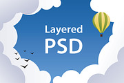 PSD - sky banners and backgrounds