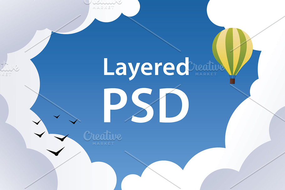 PSD - sky banners and backgrounds in Illustrations - product preview 8
