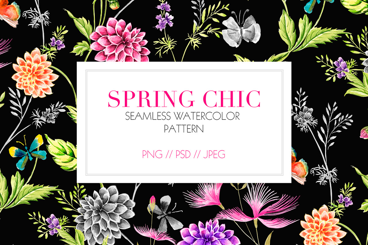 SPRING CHIC - Watercolor Prints in Illustrations - product preview 8