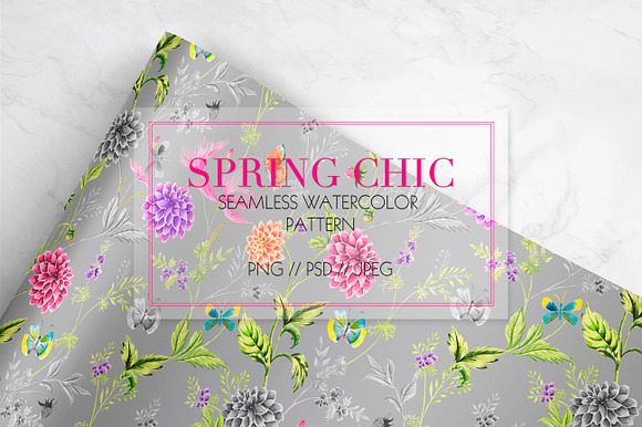 SPRING CHIC - Watercolor Prints in Illustrations - product preview 4